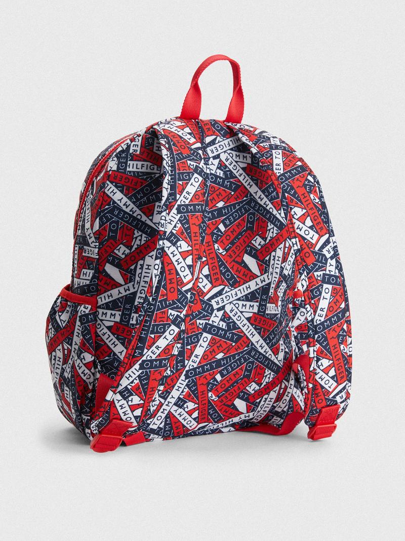 Fiú Tommy Hilfiger Big Logo Tape Print Backpack Táska Színes | HU 2351WNB